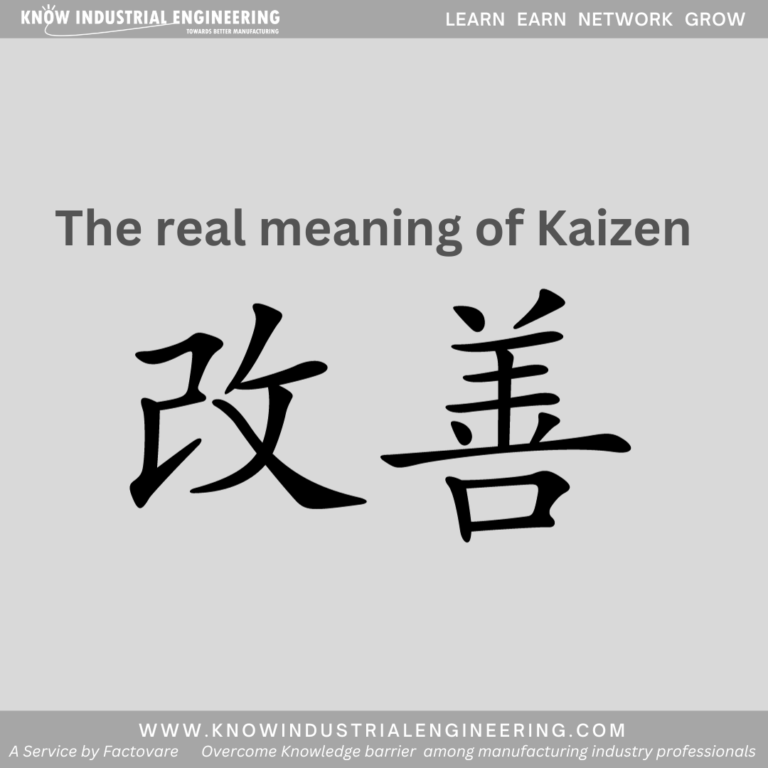 The meaning of Kaizen