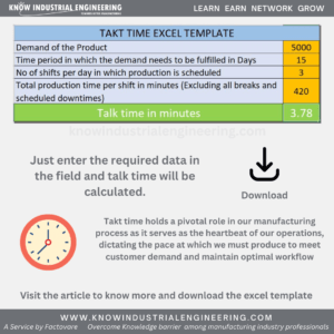 Takt time excel template - featured image